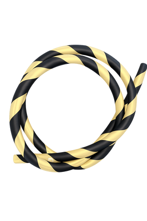 Wąż silikonowy Striped Black Gold
