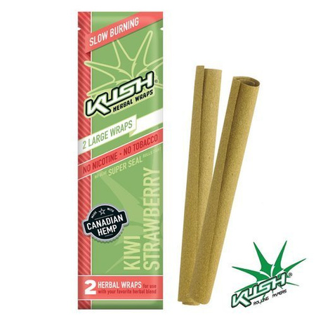 Rolling Papers Kush Herbal Wraps x2 Kiwi-Strawberry