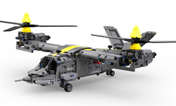 Klocki techniczne CaDA 1424 el. Helikopter Tiltrotor Aircraft dla dzieci 6+ Ruchome części