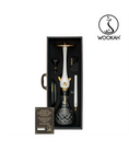 Waterpipe Wookah Mastercut Crystal Black Check White Nox 24 Carat Gold