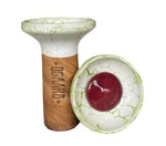 Hookah bowl Oblako Flow - Burgundy on White/Green Marble