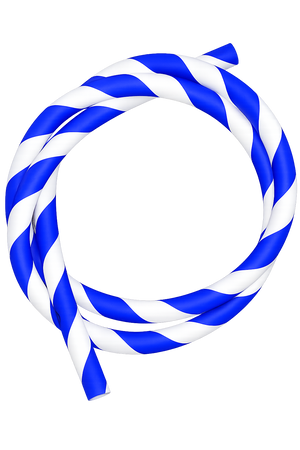 Wąż silikonowy Striped White Blue