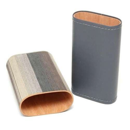 Leather/Wood Cigar Case for 3 Cigars