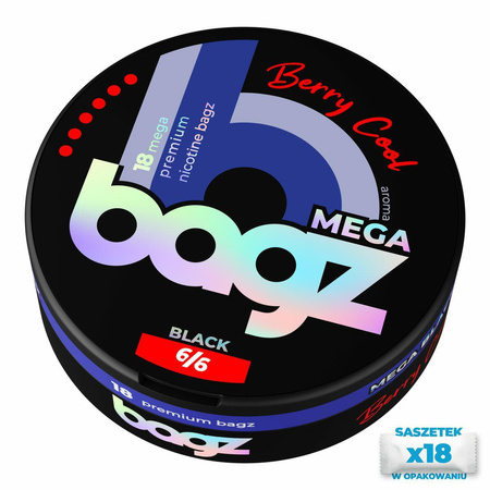 Nikotinbeutel BAGZ Berry Cool 6/6 BLACK MEGA