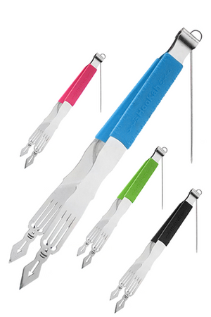 Щипцы для углей Kaya с ухватом Силиконовый V2 Голубые