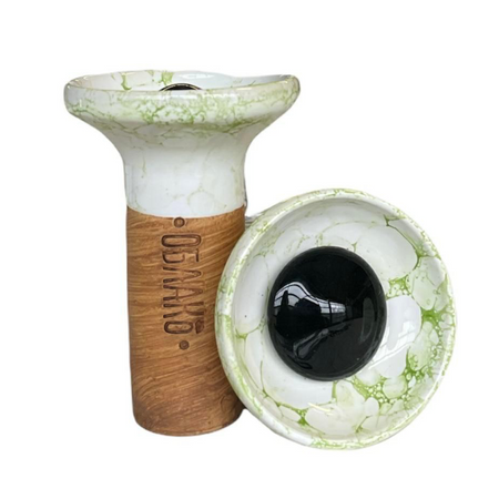 Чаша Oblako Flow Black On White/Green Marble