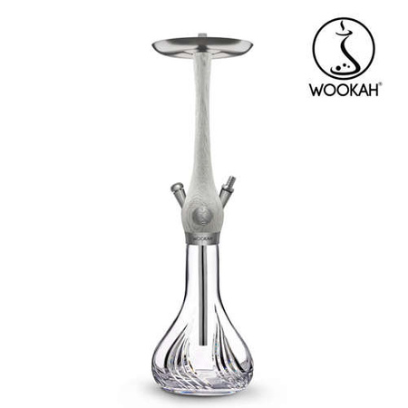 Waterpipe Wookah Mastercut Crystal Flames White Nox