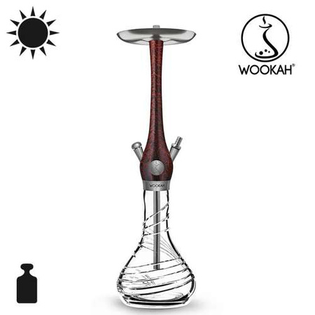 Waterpipe Wookah Crystalt Tornado Lumi Red