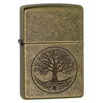 ZIPPO - TREE OF LIFE ANTIQUE BRASS