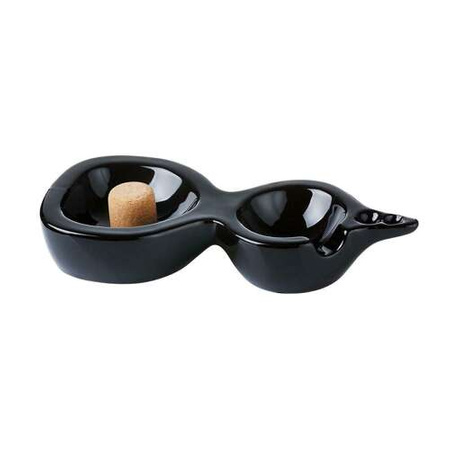 Pipe ashtray Ceramic Black