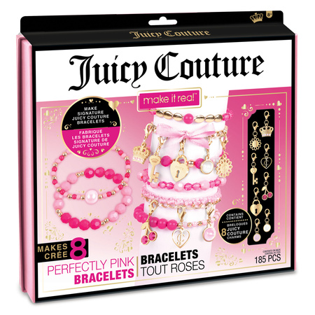 MAKE IT REAL Zestaw do tworzenia bransoletek Juicy Couture Perfectly Pink, zabawka kreatywna