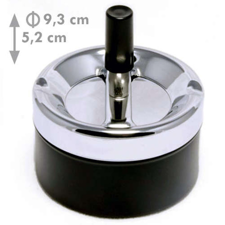 Rotating ashtray 9cm - Black