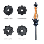 Wasserpfeife (Körper) Karma 3.0 Mini Stripe Orange