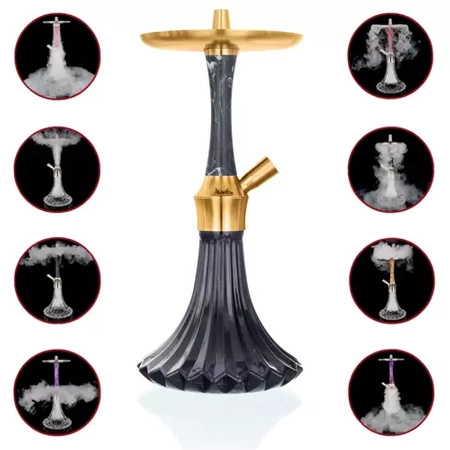 Fajka Wodna Aladin Epox 360 Czarno Zlota