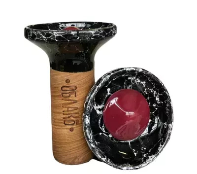 Hookah bowl Oblako Flow - Burgundy on Black Marble