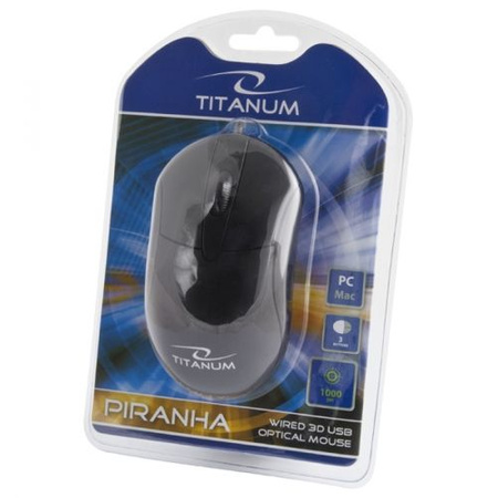 TITANUM MYSZ PRZEWOD. 3D OPT. USB PIRANHA