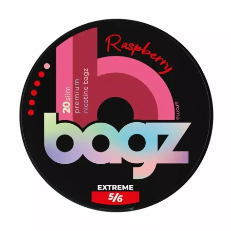 Saszetki nikotynowe BAGZ Raspberry EXTREME 5/6 20mg