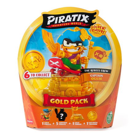 PIRATIX Golden Treasure Gold Pack, figurki , Kapitan King Roar