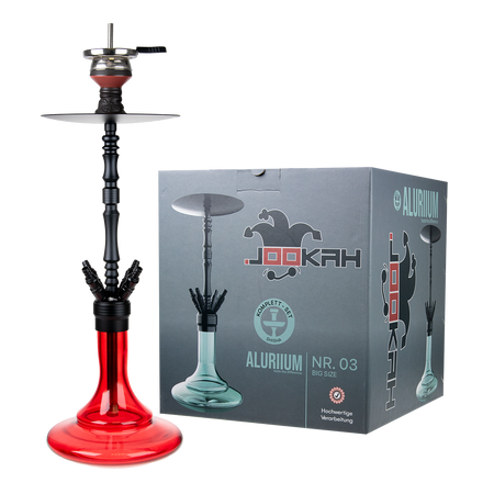 Fajka Wodna Jookah Aluriium Nr. 03 Big Size Black/Red