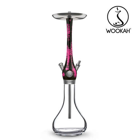 Wasserpfeife Wookah Crystal Smooth Black Pink