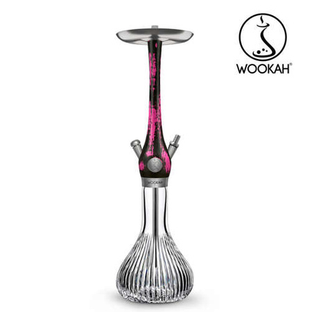 Waterpipe Wookah Crystal Onion Black Pink