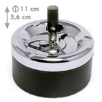 Rotating ashtray 11cm - Chrome