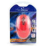 TITANUM MYSZ PRZEWOD. 3D OPT. USB  RAPTOR CZERWONA