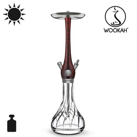 Waterpipe Wookah Crystalt Venti Lumi Red