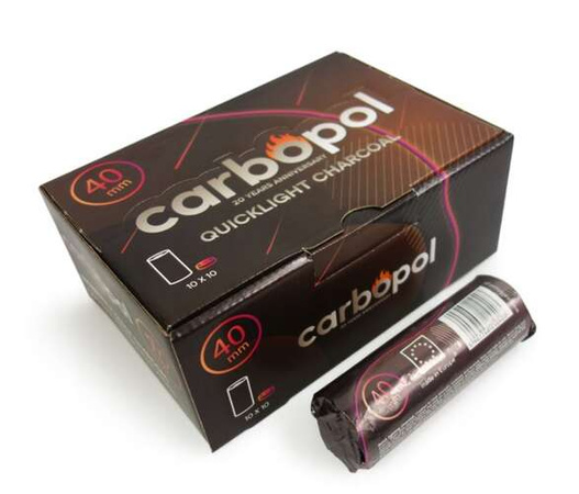 Уголь самовосрламеняющийся для кальяна Carbopol 40мм
