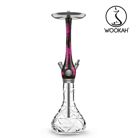 Waterpipe Wookah Crystal Terra  Black Pink