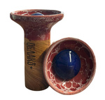 Korunka Oblako Flow Blue On Burgundy