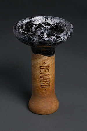 Shisha Kopf Oblako Phunnel L Glaze Black Marble