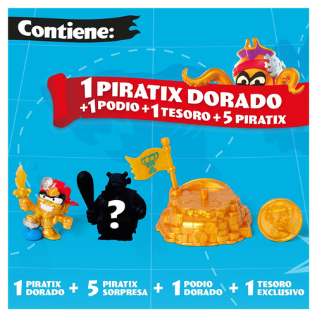 PIRATIX Golden Treasure Gold Pack, figurki , Kapitan Tina Thunder