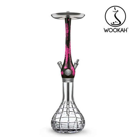 Waterpipe Wookah Crystal Squares Black Pink