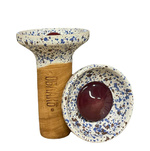 Hookah bowl Oblako Flow - Burgundy on Meteorite