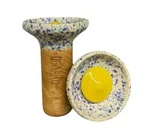 Hookah bowl Oblako Flow - Yellow on Meteorite