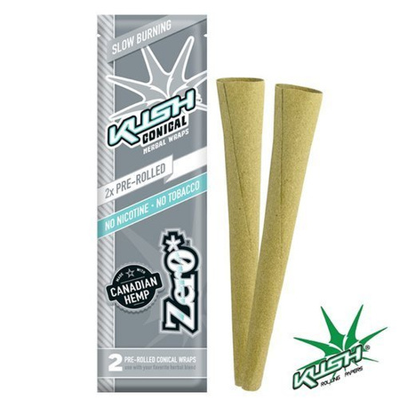 Rolling Papers Kush Herbal Cones x2 Zero