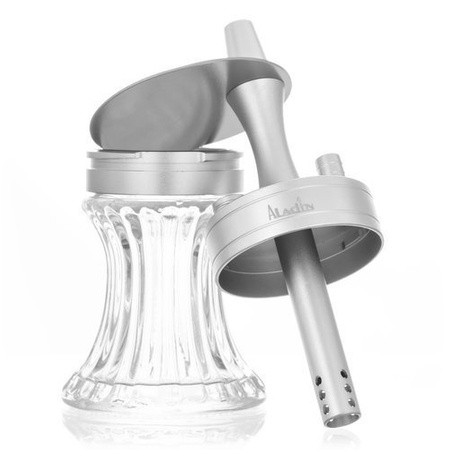 Waterpipe Aladin 2GO ALU Silver + Bag