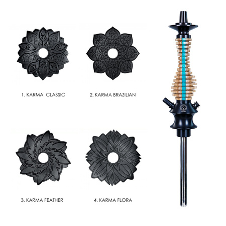 Hookah Stem Karma 3.0 Mini Stripe Turquoise