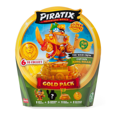 PIRATIX Golden Treasure Gold Pack, figurki , Kapitan King Roar