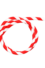 Wąż silikonowy Striped White Red