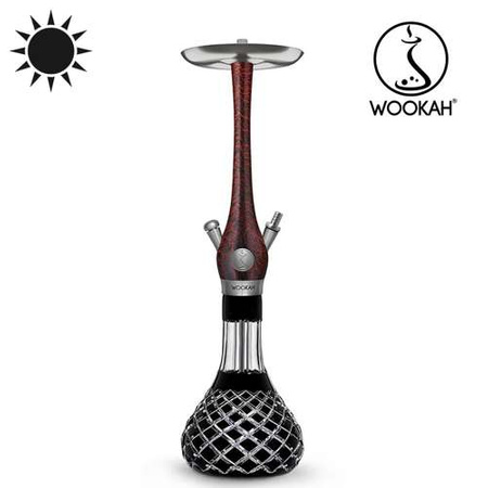 Waterpipe Wookah Mastercut Check Black Lumi Red