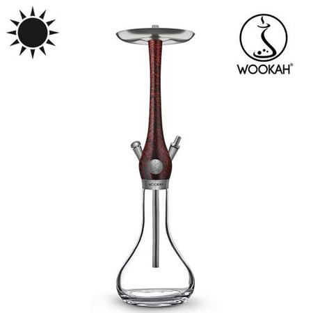 Fajka Wodna Wookah Crystal Smooth Lumi Red