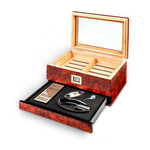 Humidor with ashtray and cutter