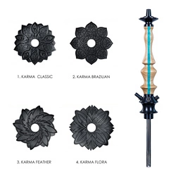 Hookah Stem Karma 3.3 Stripe Turquoise