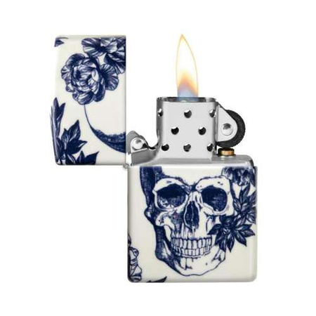 Zapalniczka ZIPPO - GLOWING FLORAL SKULL