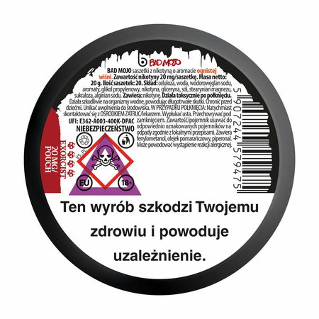 Saszetki nikotynowe BAD MOJO Hellfire 4/4 EXORCIST