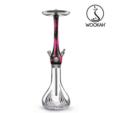 Wasserpfeife Wookah Crystal Flames Black Pink