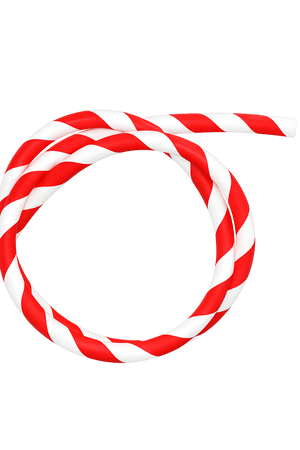 Wąż silikonowy Striped White Red