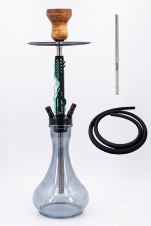 Narguilé Y.K.A.P. Neo Mod Green + Grey Drop